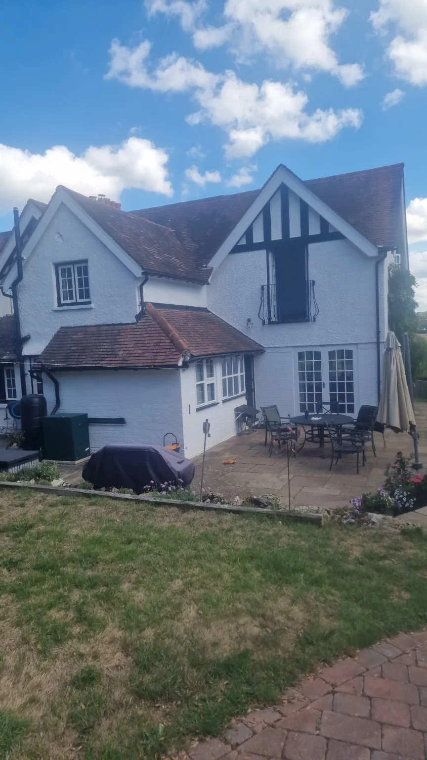 Decorated residential exterior in South London